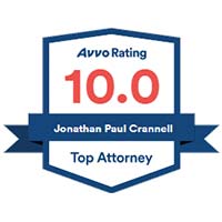 Avvo Rating | 10.0 | Jonathan Paul Crannell | Top Attorney